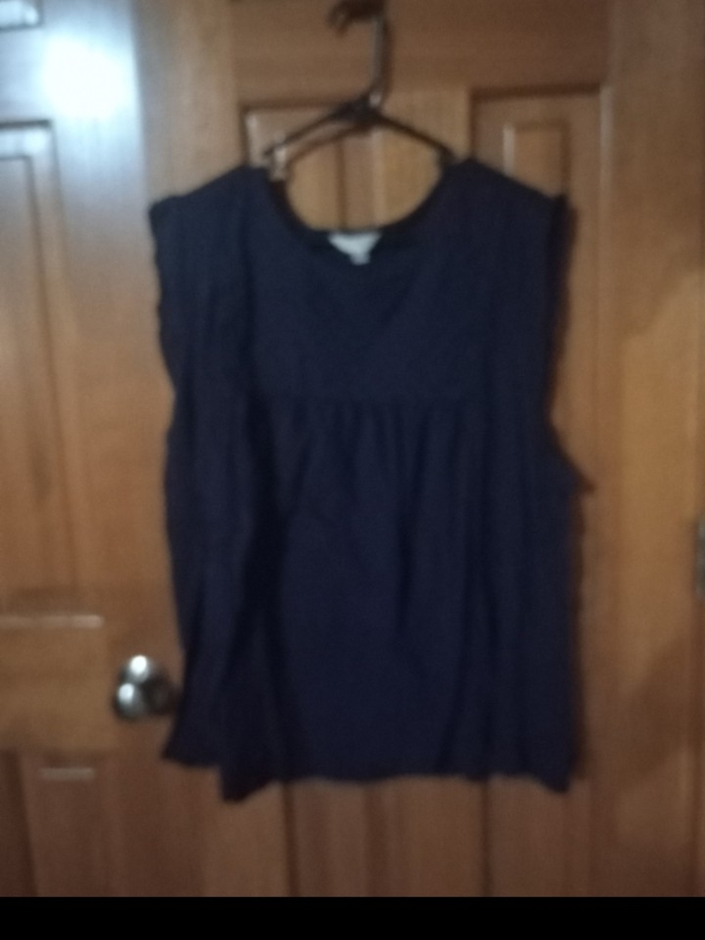 Terra & Sky Navy Sleeveless Tunic Top